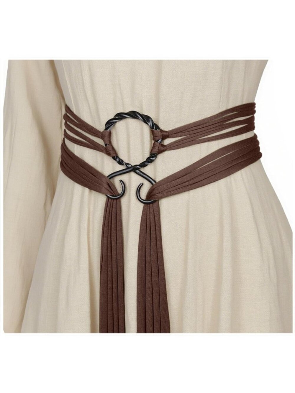 Medieval Witch Rope Belt with Viking Troll Cross - Unique Women's Accessories